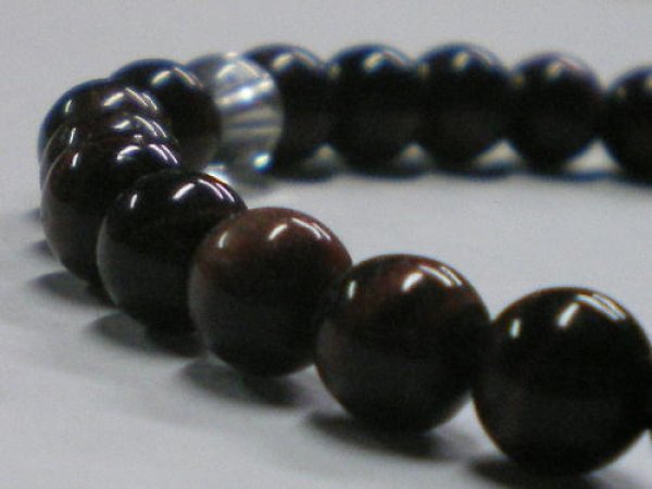 画像2: パワーストーン 念珠 タイガーアイ＆水晶　大きさ：約０.５ｃｍ玉 (2)