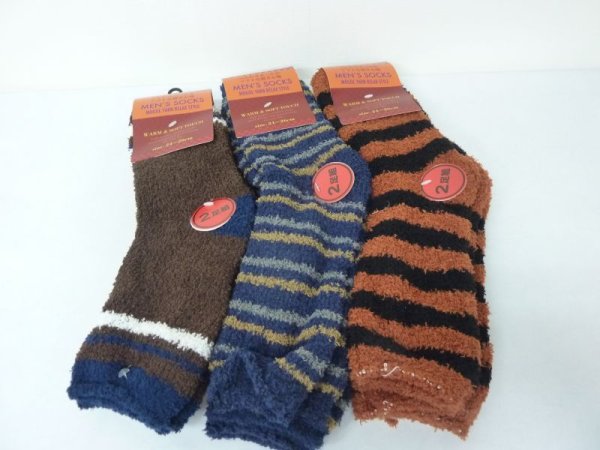 画像4: ?プレゼントにおすすめ?メンズ用もこもこソックス6足セット【A】 (4)