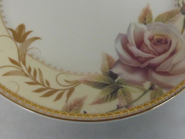画像2: 薔薇柄　ディッシュ　約１９ｃｍ　ＰＬ－ＷＨ (2)