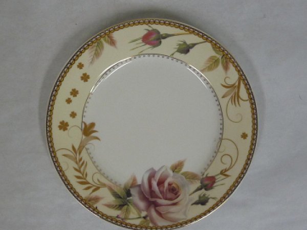 画像1: 薔薇柄　ディッシュ　約１９ｃｍ　ＰＬ－ＷＨ (1)