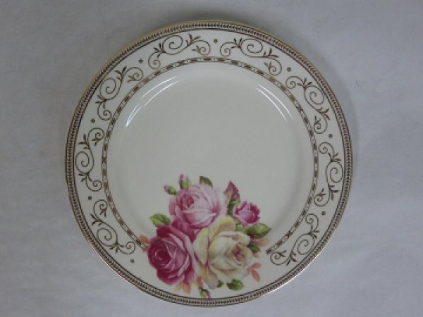 画像1: 薔薇柄　ディッシュ　約１９ｃｍ　ＰＬ－ＹＥ (1)