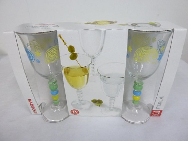 画像1: CERVE　チェルベ　ウォーターグラス　２７０CC　（３点セット）　青 (1)