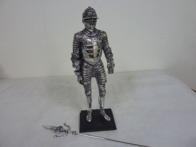 画像1: Veronese Design 置物　戦士（シルバー仕上げ）