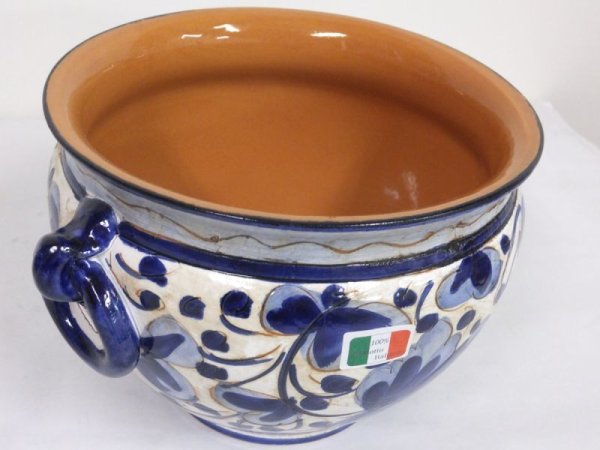 画像2: イタリア製　プランター(ブルー×ホワイト) (2)