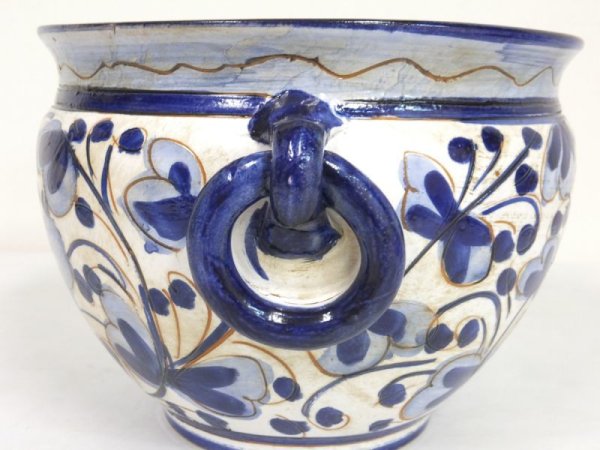 画像3: イタリア製　プランター(ブルー×ホワイト) (3)