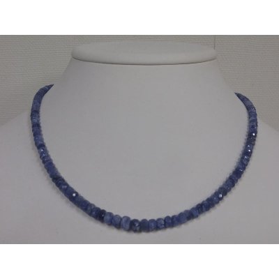 画像1: 天然石ネックレス(青)