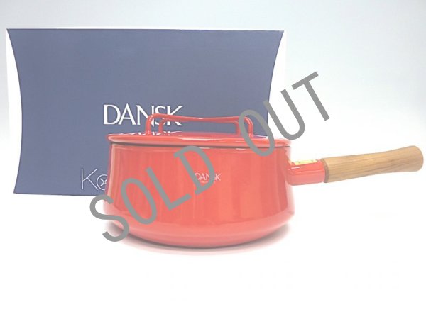 画像1: ダンスクコベンスタイル片手鍋18cm/チリレッド (1)